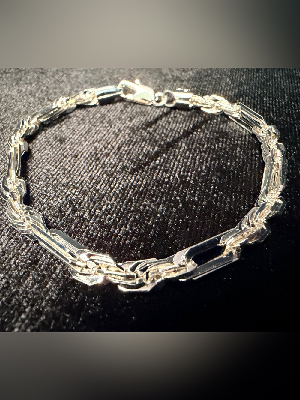 Figarope Milano 8in 5MM Italy 925 Stamped Silver filled bracelet 10.9g